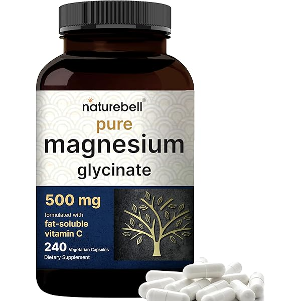 NatureBell Magnesium Glycinate Capsules 500mg (240 Capsules)